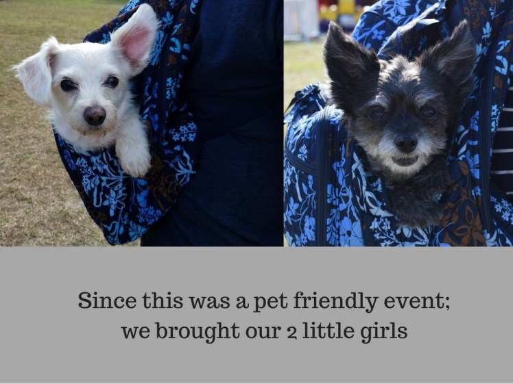 Since this was a pet friendly event; we brought our 2 little girls