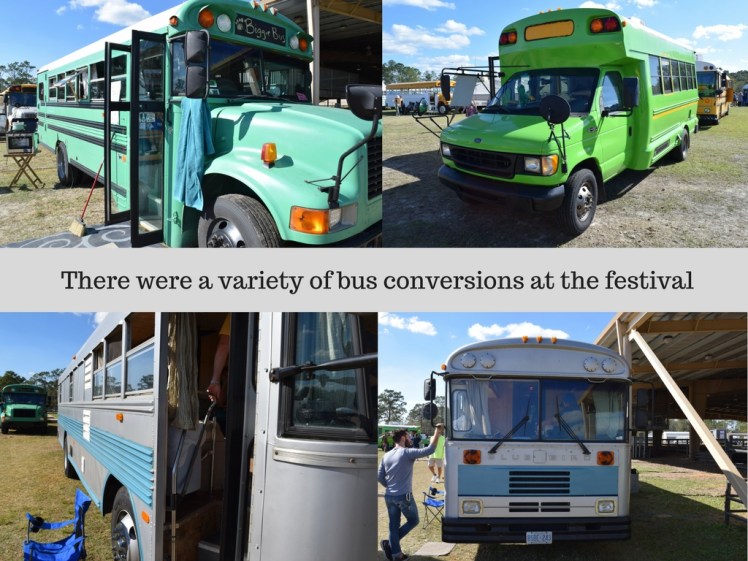 There were a variety of bus conversions at the festival