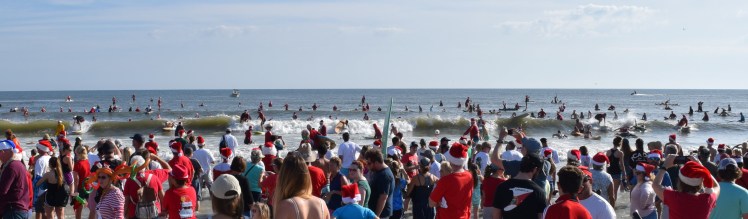 Surfing Santa