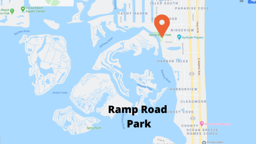 google map view ramp road park Cocoa Beach
