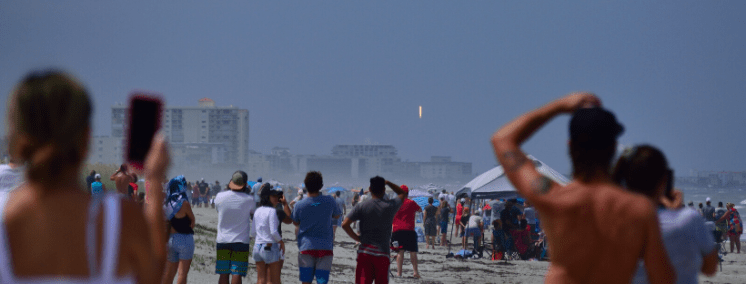 SpaceX Demo 2 launch from south Cocoa Beach
