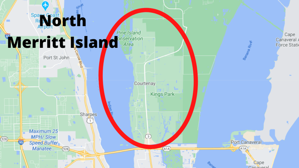 google maps view of North Merritt Island