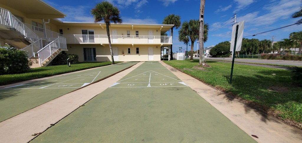 Shuffleboard courts from the Lamp Post condos