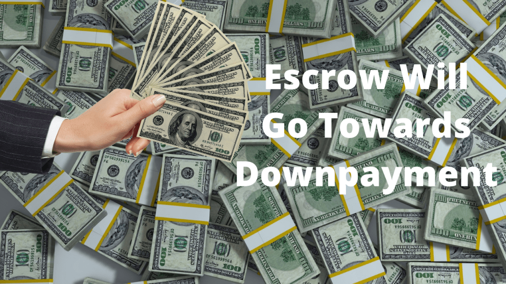 bundles of $100 bills as an example of what your escrow deposit will need to be.