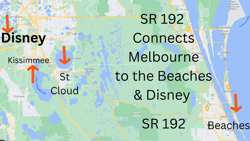 SR 192 can connect Melbourne to the Beaches and to Kissimmee Florida