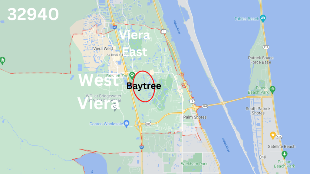 Map view showing where Baytree is located.