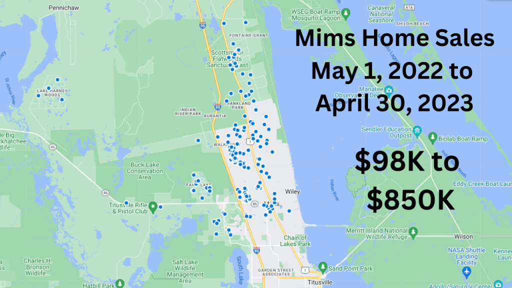map view showing the location of home sales the last 12 months