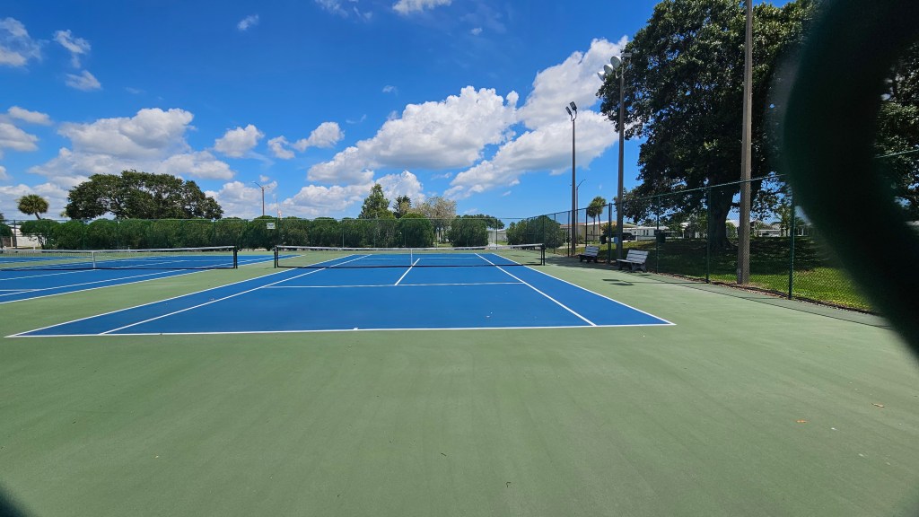 One of the tennis courts in Barefoot Bay