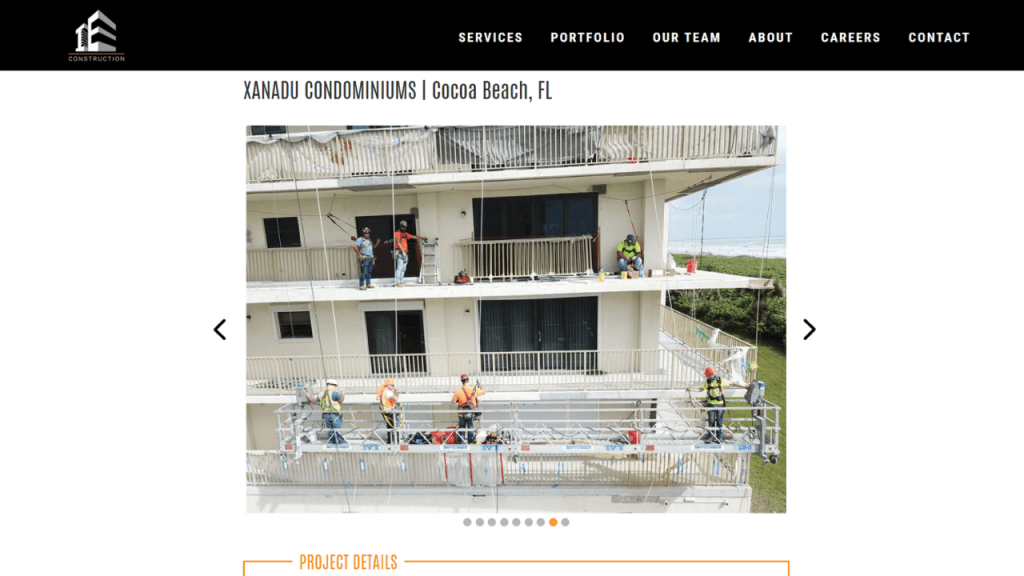 Photo of a condo having the concrete restoration done