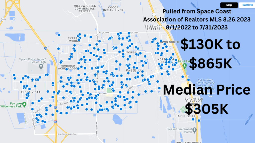 Sales information the last 12 months in Port St John