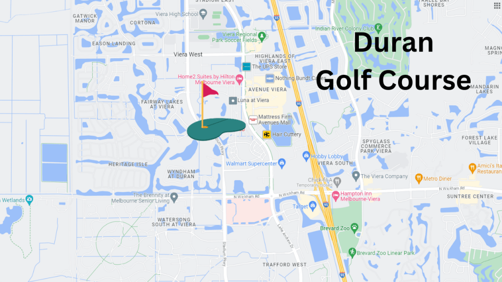 map view of the Duran Golf Course