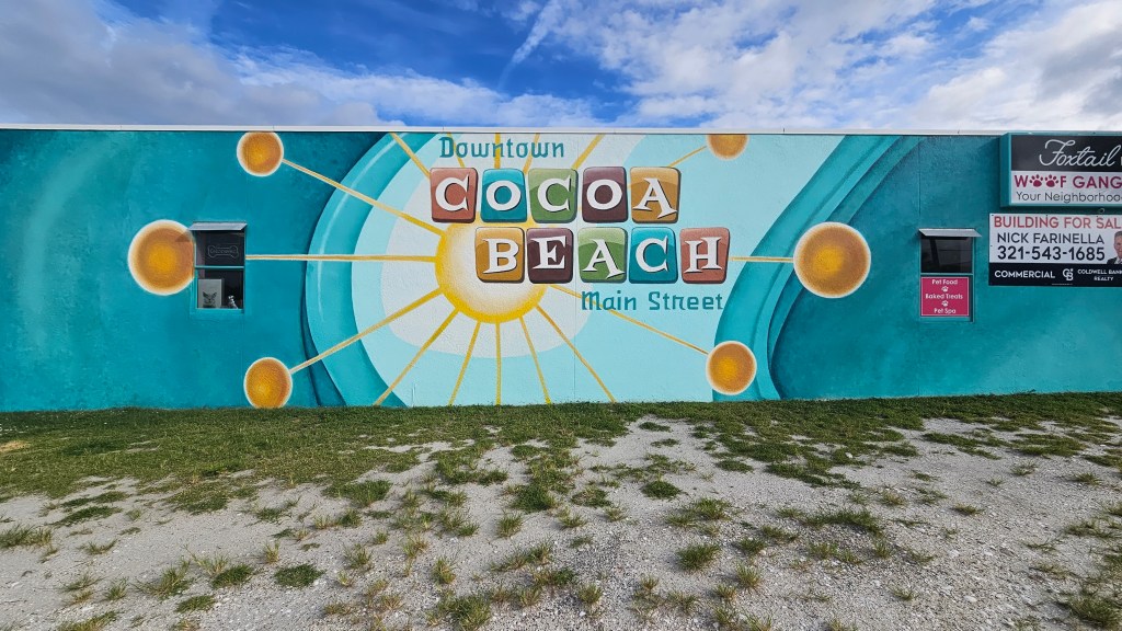 a mural of downtown cocoa beach main street