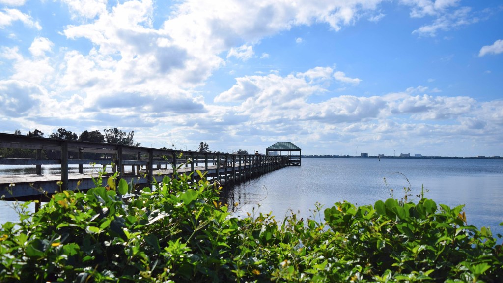 Riverside Park has a 400' fishing pier on the Indian River