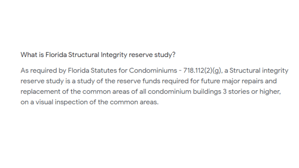 Overview of what a structural integrity reserve study is