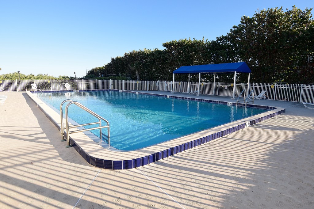 One of three pools at the Villages of Seaport. This is the large pool near the beach access point.