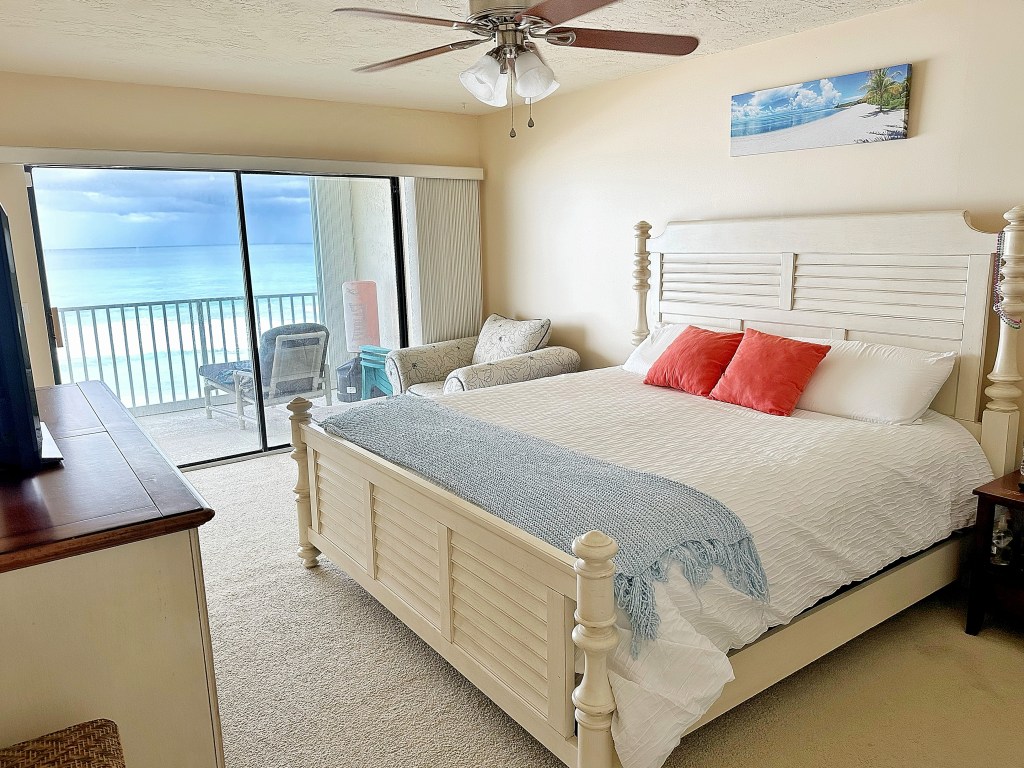 Wake up to the oceanview from a primary bedroom