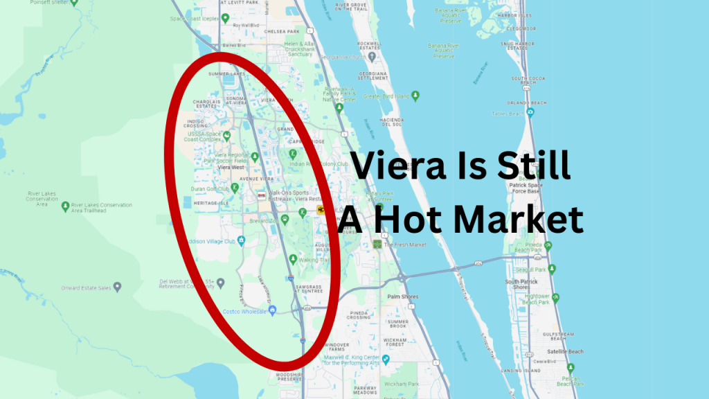 Map view of Viera which is still a hot real estate market
