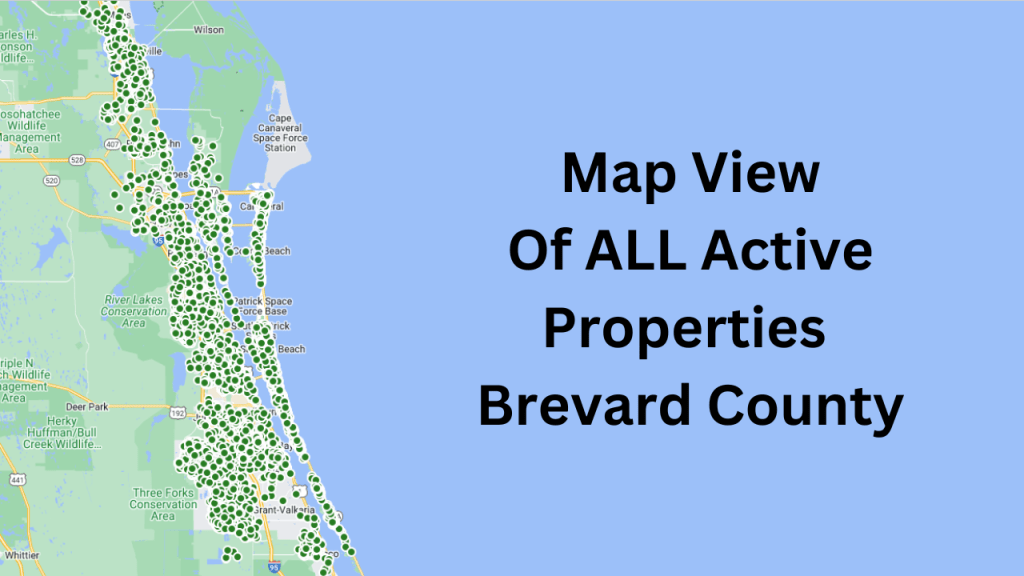 map view of the MLS showing all the active property in the County