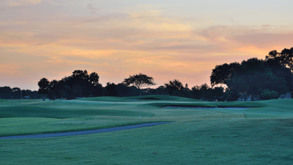 Early morning view of the Suntree Country Club Golf course.