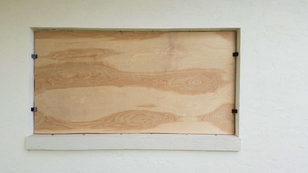 Plywood hurricane protection