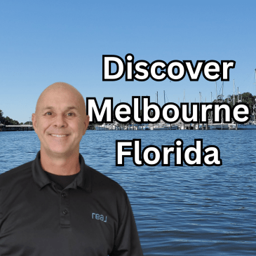 Eric Larkin in the foreground with a photo of the Eau Gallie River in the background