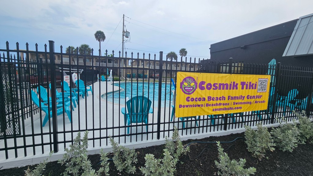 Cosmic tiki pool in downtown cocoa beach