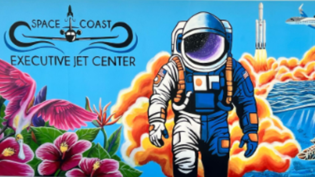 one of the many murals in downtown titusville.