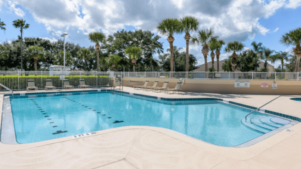 community pool with lanes for laps