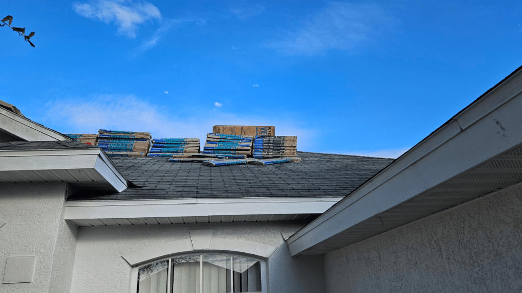 shingles on a roof