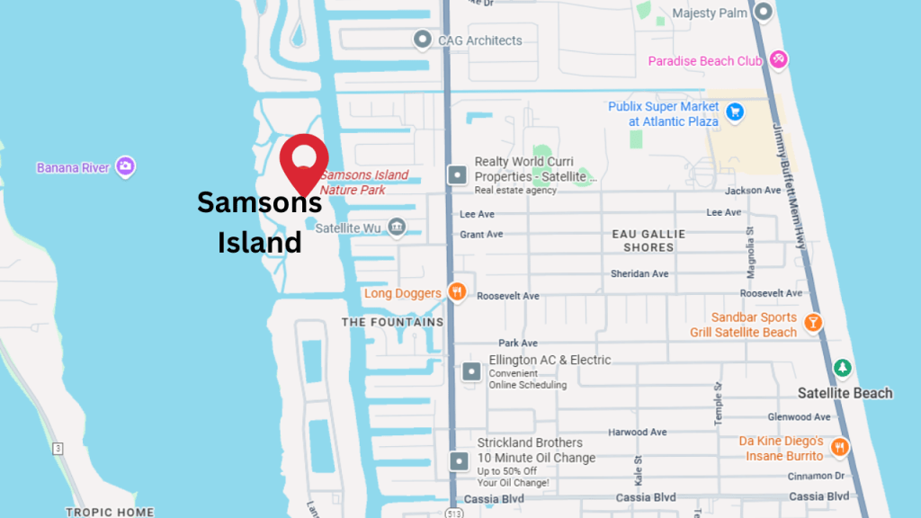 map showing where samson island is at
