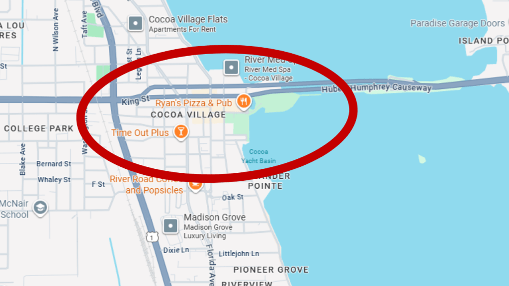 map of cocoa village