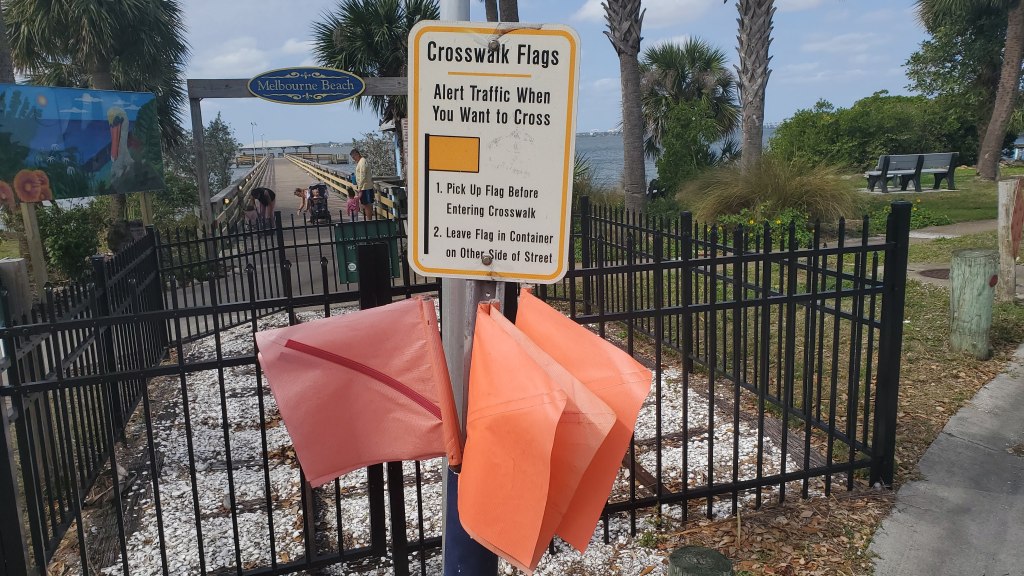 Melbourne Beach flag system to cross A1A