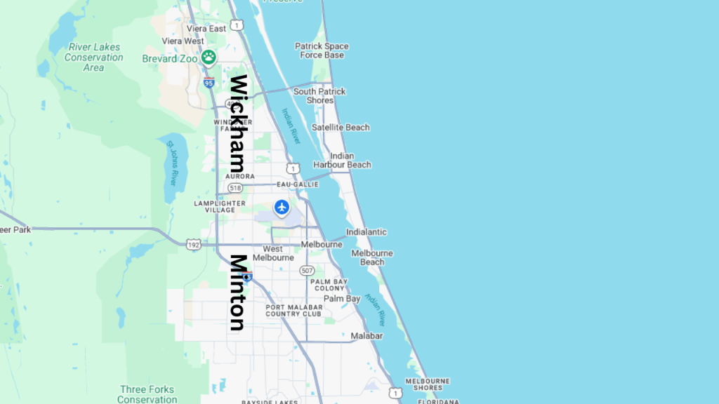 Wickham & Minton Rd in Melbourne/Palm Bay