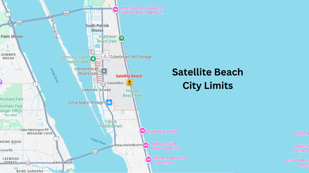 map of Satellite Beach's city limits