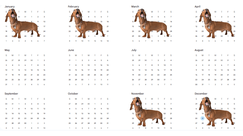 Proposed Dog Friendly Calendar for Satellite Beach