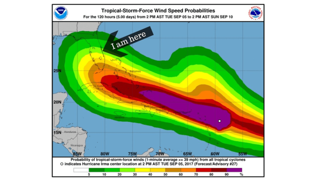 Hurricane Forecast map