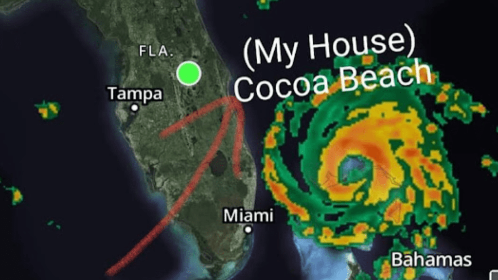 Previous Hurrican radar approaching Florida