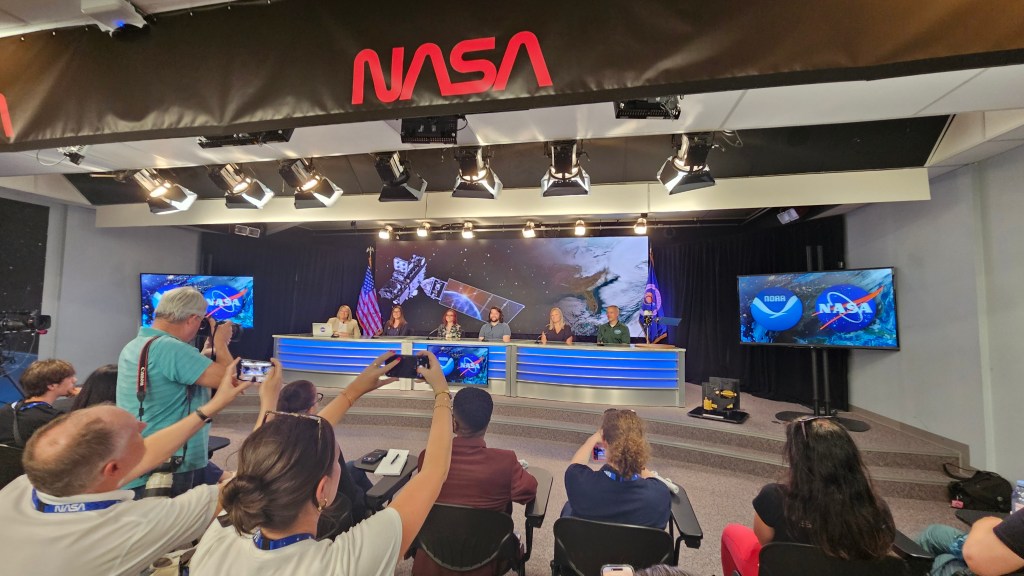 Inside the NASA tv studio