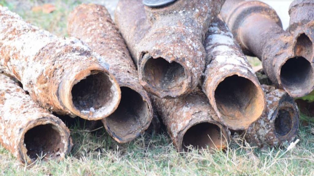old cast iron pipes