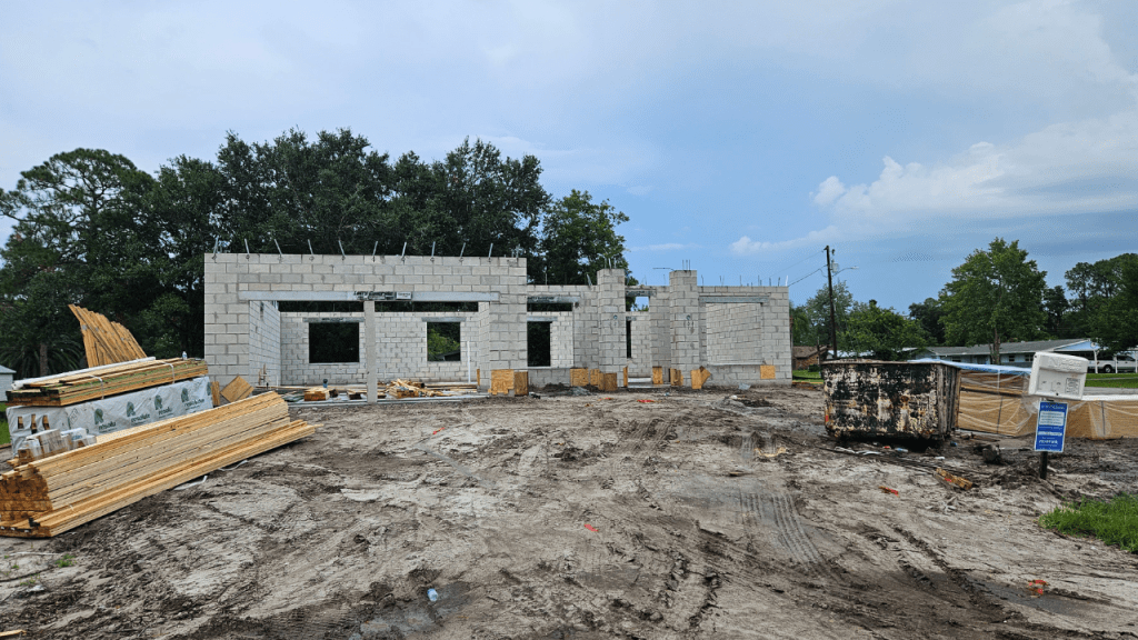 new construction in Palm Bay on a scattered lot.