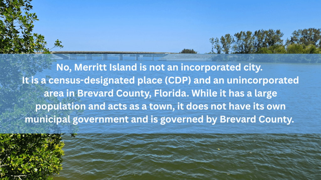 photo of Sykes Creek in Merritt Island with text overlay.