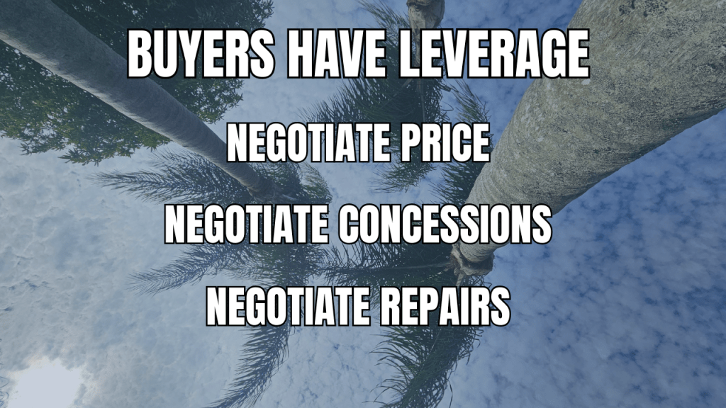 palm tree photo with text overlay buyers have leverage