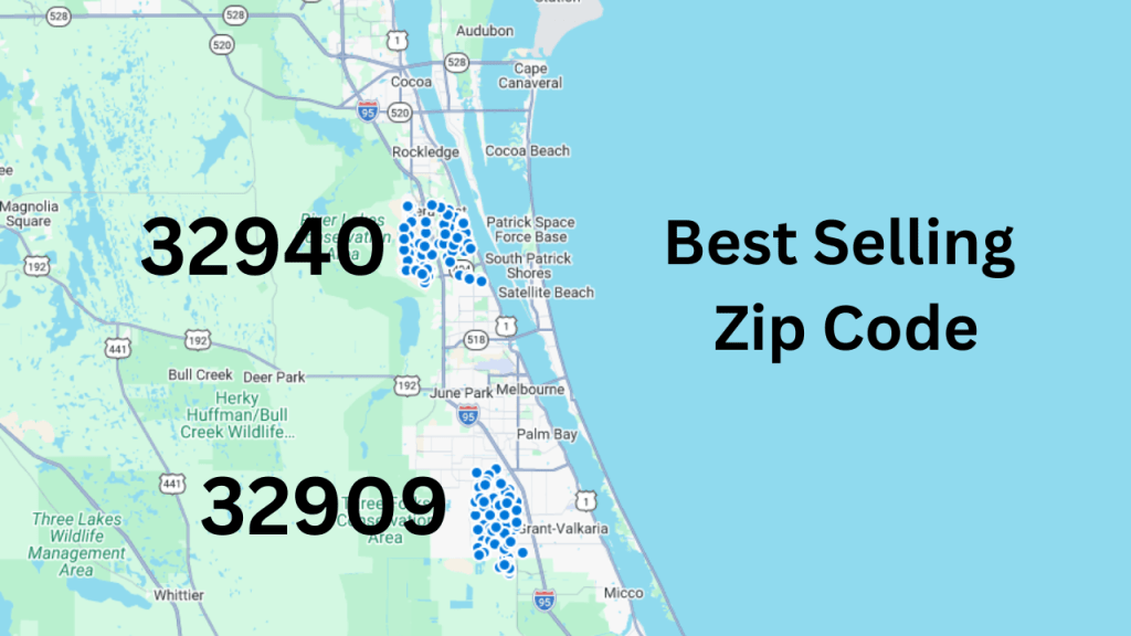 map view of the best selling zip codes march 2026