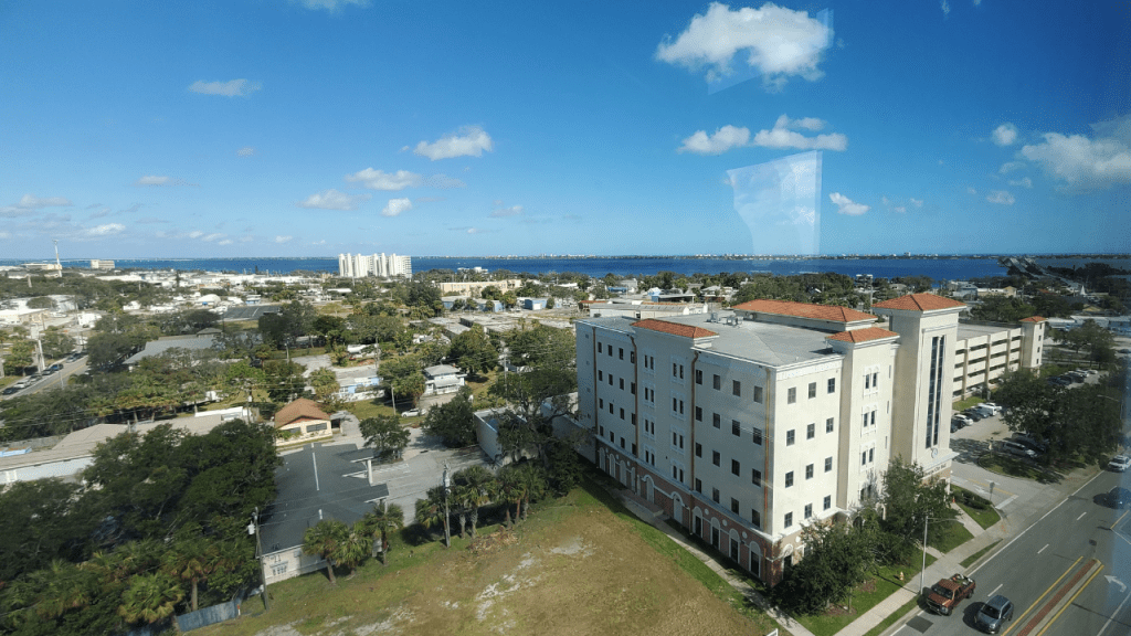 downtown Melbourne as seen from the Melby Hotel