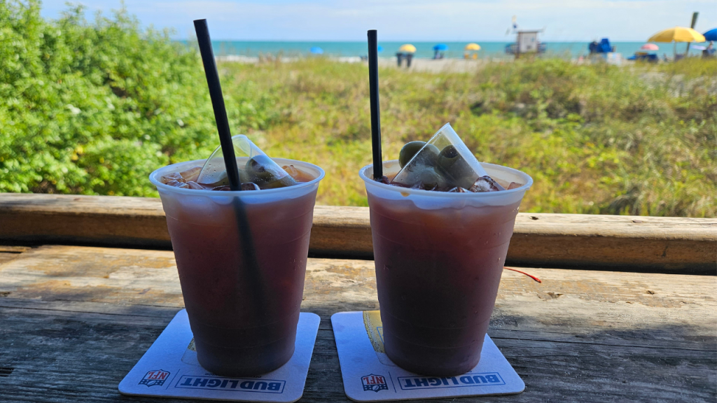 bloody mary's at the beach shack in cocoa beach