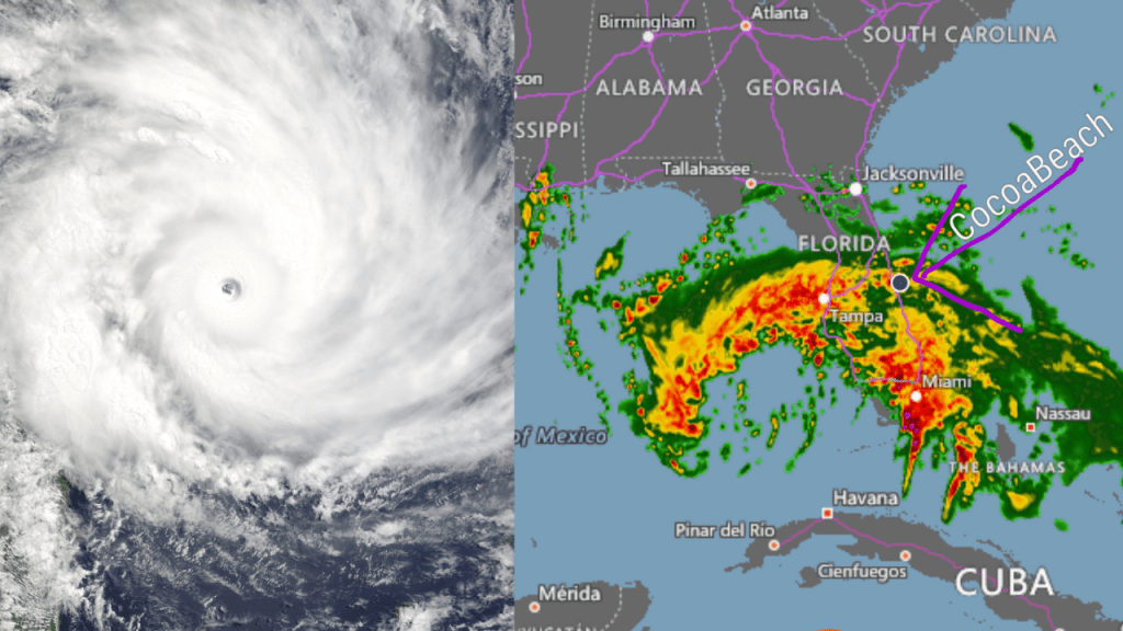 radar showing a hurricane over florida