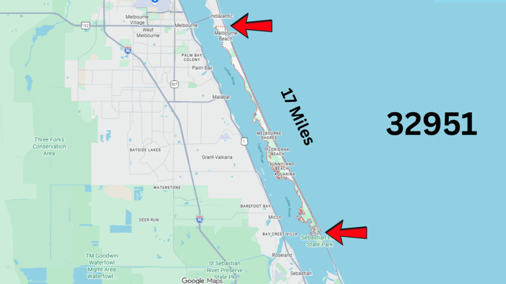 map of melbourne beach