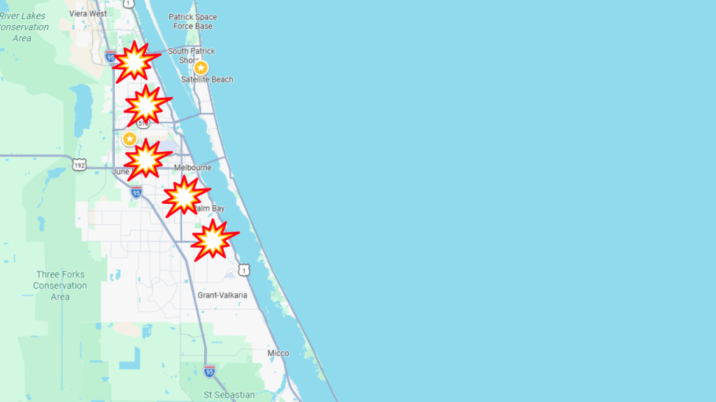 high traffic areas of Brevard