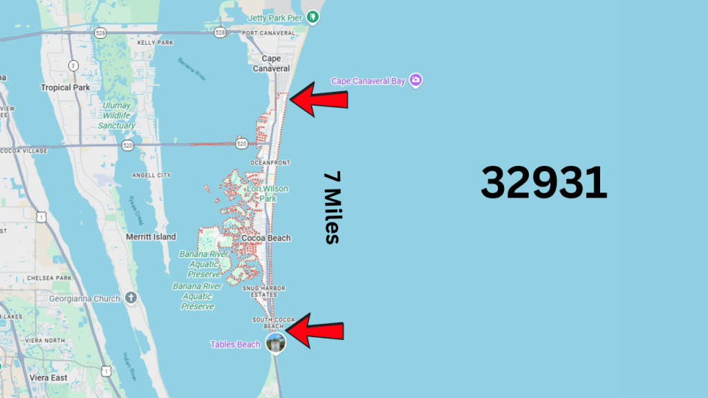 map of cocoa beach