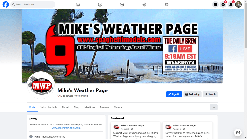 Mikes weather page is an excellent source for storm updates